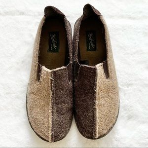 WOOLRICH TWO TONED COLOR BLOCK WOOL SLIPPERS STYLISH SOPHISTICATED